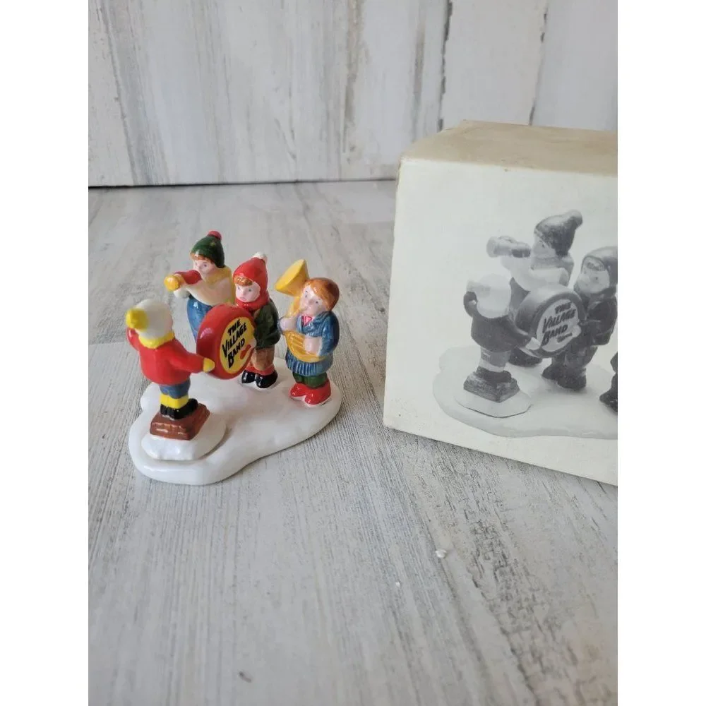 Dept 56 51047 children in band Snow village vintage kids musical‎ village xmas